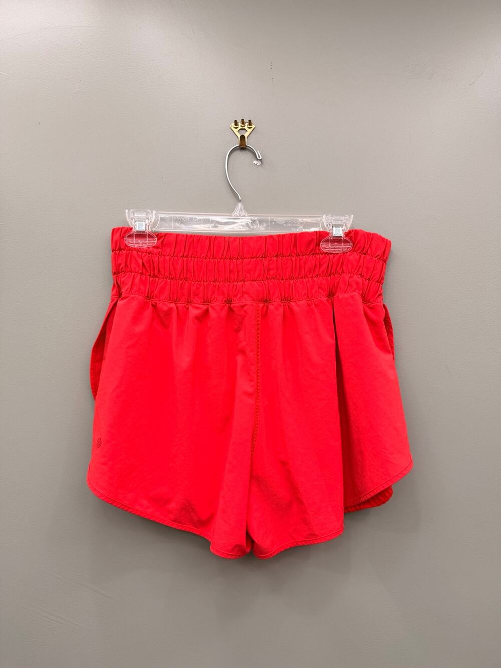 CRZ Yoga Feathery Fit 2 in 1 Flowy Shorts Large Deep Red High Rise Running